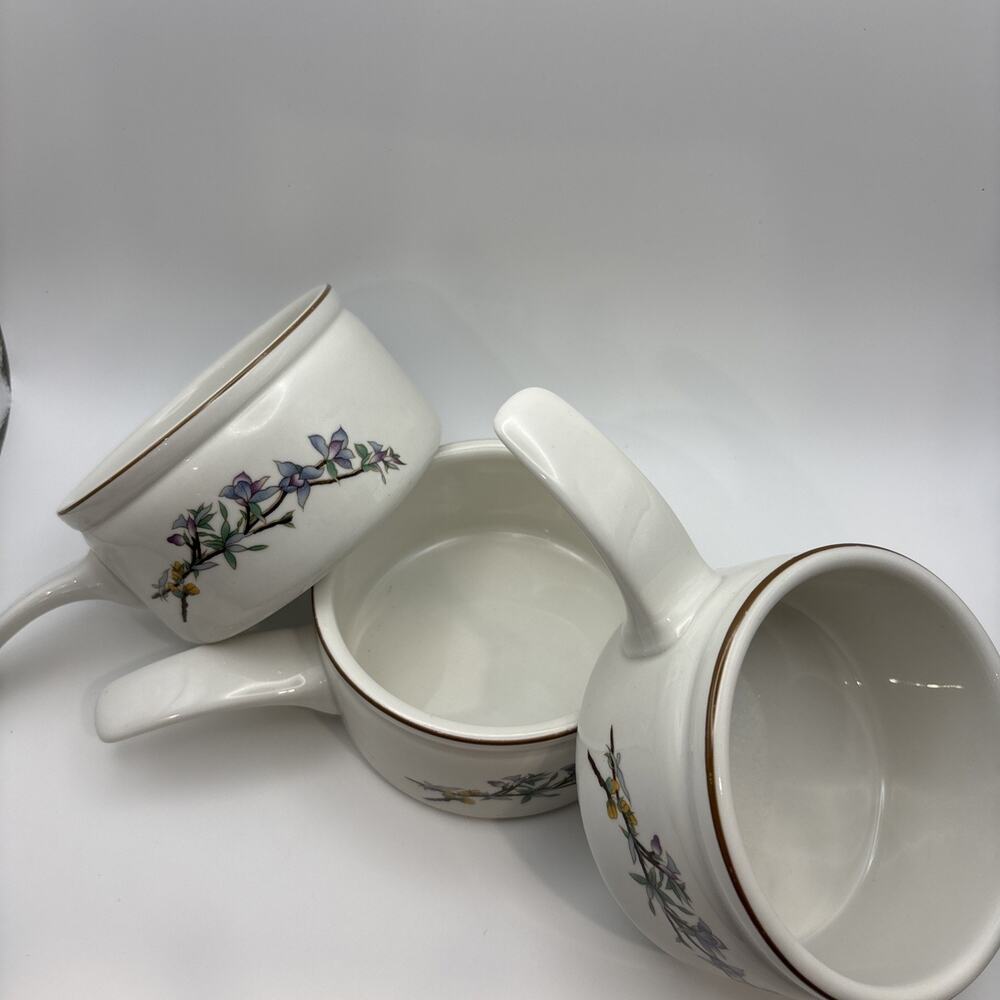 Citation Stoneware WOODHILL 4 3/8" Handled French Onion Soup Bowls - Set of 3 - Picture 3 of 7